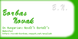borbas novak business card
